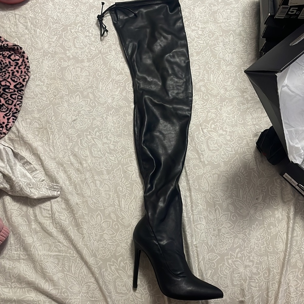 Fashionova thigh high heel boots